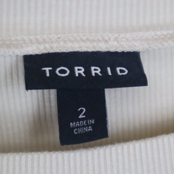 SEQUIN SLEEVE TOP 2/2X Torrid Cream Tan Gold Metallic Party Dressy Holiday NYE - Picture 5 of 9